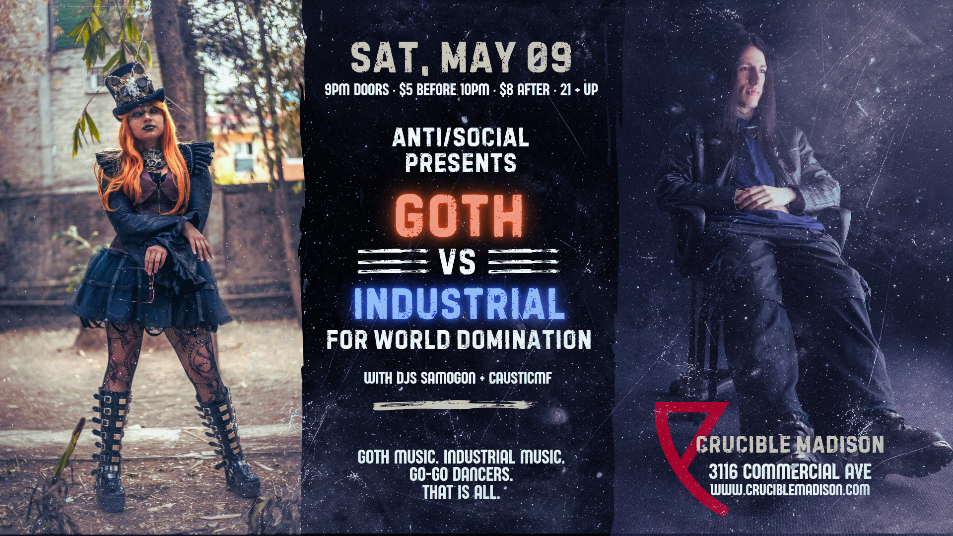 anti/social goth vs industrial