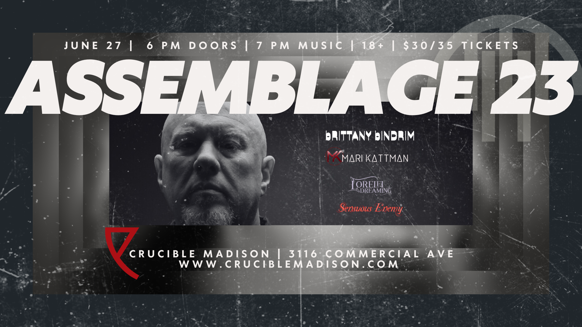 Assemblage 23 w/ Brittany Bindrim, Mari Kattman, Sensuous Enemy, and Lorelei Dreaming